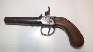 Pocket Antique Percussion Boxlock Pistol. For Restoration